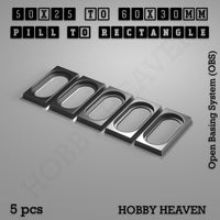 Wargaming Oval to Rectangle Base Converters โ Tabletop Games | 3D Printed Tabletop Accessories