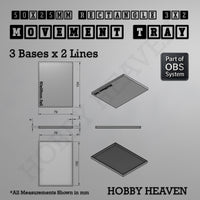 Rectangle Movement Trays | Cavalry & Monsters | 50×25-100×60mm | OBS System