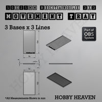 Rectangle Movement Trays | Cavalry & Monsters | 50×25-100×60mm | OBS System