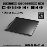 Rectangle Movement Trays | Cavalry & Monsters | 50×25-100×60mm | OBS System