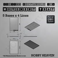 Rectangle Movement Trays | Cavalry & Monsters | 50×25-100×60mm | OBS System