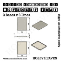 Square & Rectangle Movement Trays for Miniature Tabletop Games | Compatible with Popular Wargames | Full Range UK