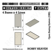 Square & Rectangle Movement Trays for Miniature Tabletop Games | Compatible with Popular Wargames | Full Range UK