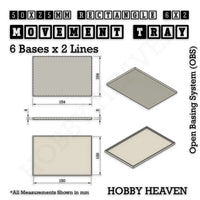 Square & Rectangle Movement Trays for Miniature Tabletop Games | Compatible with Popular Wargames | Full Range UK