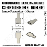 Square & Rectangle Movement Trays for Miniature Tabletop Games | Compatible with Popular Wargames | Full Range UK