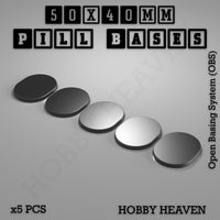 Pill Bases Range - 3d Print Full Range Tabletop Games