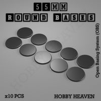 55mm Round Textured Bases 3d Printed Infinty Compatible