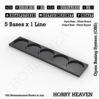 Round to Square Movement Trays Adapters for Tabletop Games