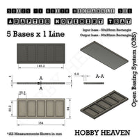 Square and Rectangle Movement Trays Adapters for Tabletop Games