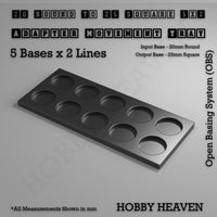 Round to Square Movement Trays Adapters for Tabletop Games