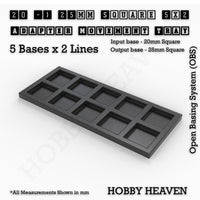 Square and Rectangle Movement Trays Adapters for Tabletop Games