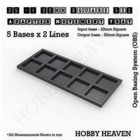 Square and Rectangle Movement Trays Adapters for Tabletop Games