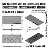 Round to Square Movement Trays Adapters for Tabletop Games