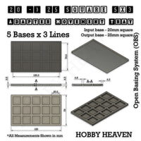 Square and Rectangle Movement Trays Adapters for Tabletop Games