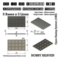 Square and Rectangle Movement Trays Adapters for Tabletop Games