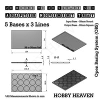 Round to Square Movement Trays Adapters for Tabletop Games