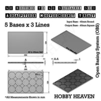 Round to Square Movement Trays Adapters for Tabletop Games