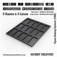 Square and Rectangle Movement Trays Adapters for Tabletop Games