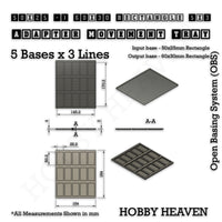 Square and Rectangle Movement Trays Adapters for Tabletop Games