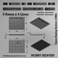 Round to Square Movement Trays Adapters for Tabletop Games