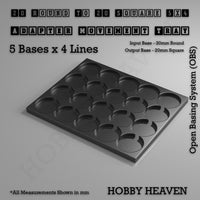 Round to Square Movement Trays Adapters for Tabletop Games
