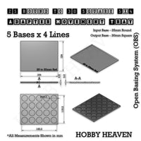 Round to Square Movement Trays Adapters for Tabletop Games