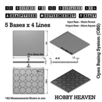 Round to Square Movement Trays Adapters for Tabletop Games
