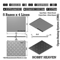 Round to Square Movement Trays Adapters for Tabletop Games