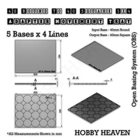 Round to Square Movement Trays Adapters for Tabletop Games