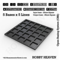 Square and Rectangle Movement Trays Adapters for Tabletop Games