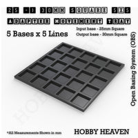 Square and Rectangle Movement Trays Adapters for Tabletop Games