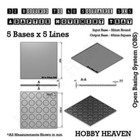 Round to Square Movement Trays Adapters for Tabletop Games