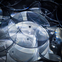 Durable 60mm clear round base made from PS plastic, scratch-resistant tabletop miniature base