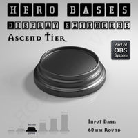 Hero Bases Display Extenders | Round and Ovals | Convert Gaming Bases to Display Bases & Plinths