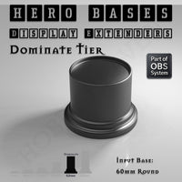 Hero Bases Display Extenders | Round and Ovals | Convert Gaming Bases to Display Bases & Plinths