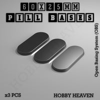 Pill Bases Range - 3d Print Full Range Tabletop Games