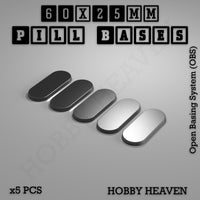 Pill Bases Range - 3d Print Full Range Tabletop Games