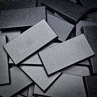 60x30mm Rectangle Plain Plastic Bases - Hobby Heaven