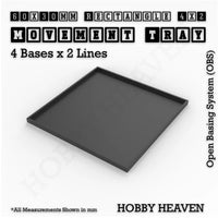Square & Rectangle Movement Trays for Miniature Tabletop Games | Compatible with Popular Wargames | Full Range UK