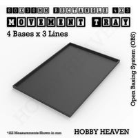 Square & Rectangle Movement Trays for Miniature Tabletop Games | Compatible with Popular Wargames | Full Range UK