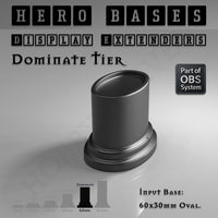 Hero Bases Display Extenders | Round and Ovals | Convert Gaming Bases to Display Bases & Plinths