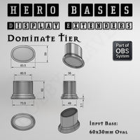 Hero Bases Display Extenders | Round and Ovals | Convert Gaming Bases to Display Bases & Plinths