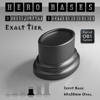Hero Bases Display Extenders | Round and Ovals | Convert Gaming Bases to Display Bases & Plinths