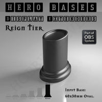 Hero Bases Display Extenders | Round and Ovals | Convert Gaming Bases to Display Bases & Plinths