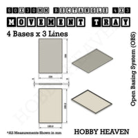 Square & Rectangle Movement Trays for Miniature Tabletop Games | Compatible with Popular Wargames | Full Range UK