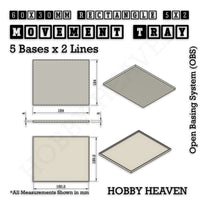 Square & Rectangle Movement Trays for Miniature Tabletop Games | Compatible with Popular Wargames | Full Range UK