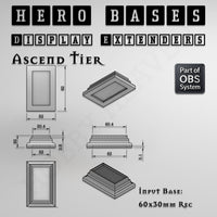 Hero Bases Display Extenders | Squares and Rectangles | Convert Gaming Bases to Display Bases & Plinths