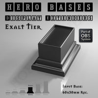Hero Bases Display Extenders | Squares and Rectangles | Convert Gaming Bases to Display Bases & Plinths