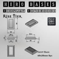 Hero Bases Display Extenders | Squares and Rectangles | Convert Gaming Bases to Display Bases & Plinths