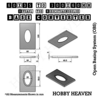 Wargaming Oval to Rectangle Base Converters – Tabletop Games | 3D Printed Tabletop Accessories